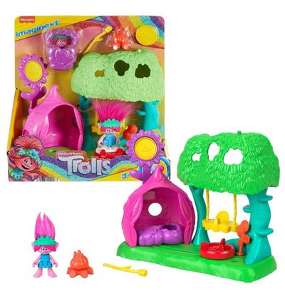 Fisher-Price Imaginext Trolls Poppy's Camping Pod Toy New With Box