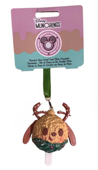 Disney Parks Munchlings Pluto Reindeer Rice Cereal Christmas Ornament New w Tag