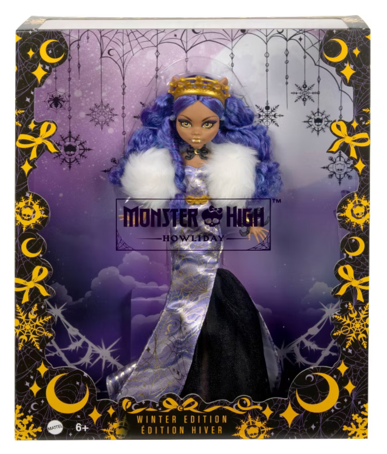 monster high purple dress Monster High Howliday Winter Edition Clawdeen Wolf Fashion Doll