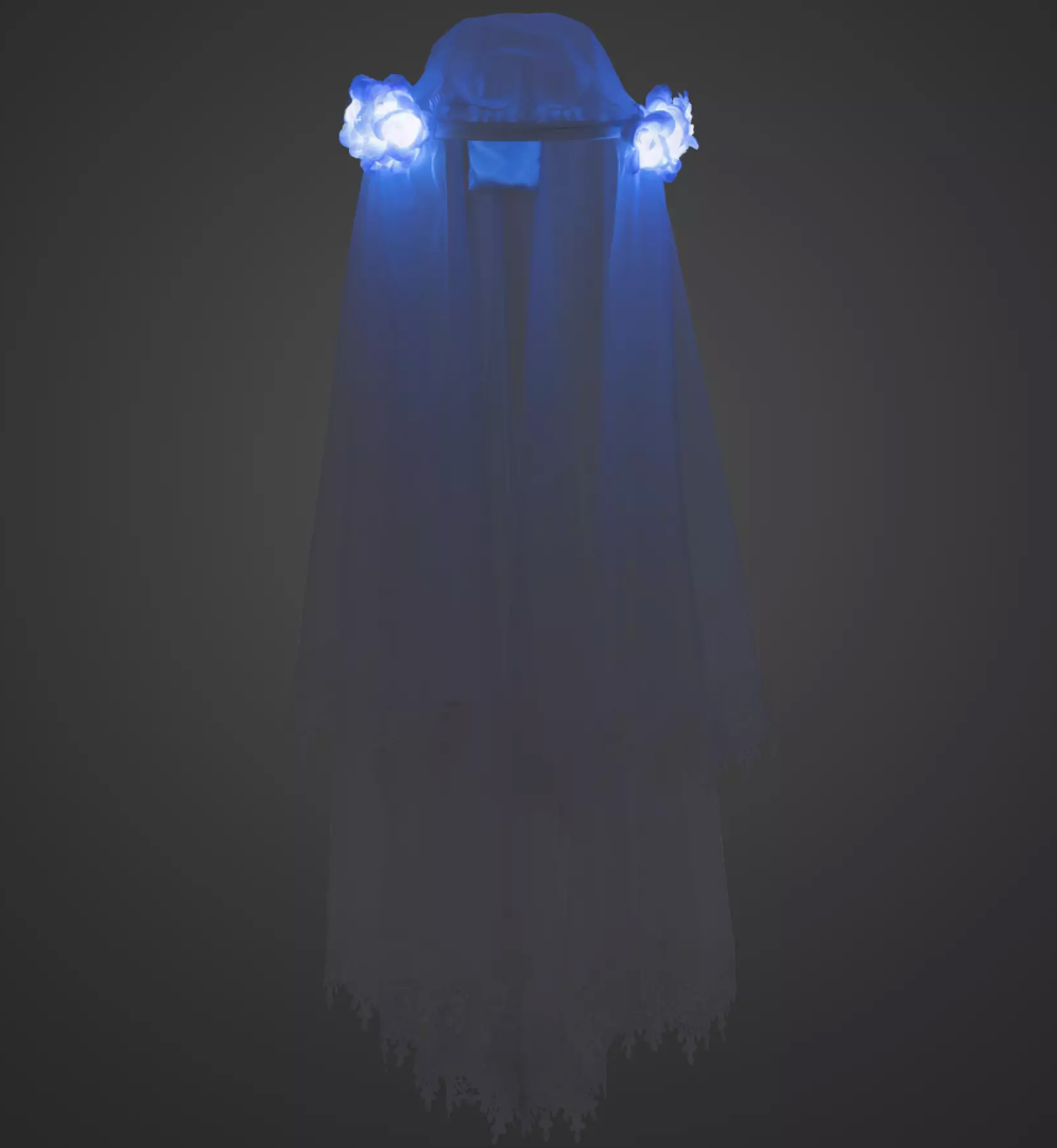 Disney Parks The Haunted Mansion Bride Veil LED Lights for Adults New with Box