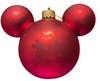 Disney Parks Mickey & Minnie Merry bright Parks Icon Glass Ornament New with Tag