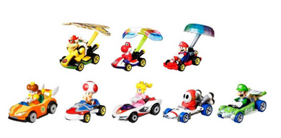 Hot Wheels Mario Kart Glider Vehicle - 8pk Toy New With Box