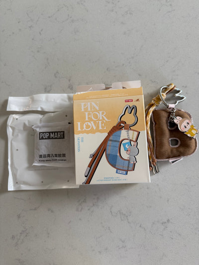 Pop Mart Labubu The Monsters Pin for Love Letter Pendant B Keychain USA New