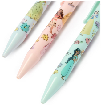 Disney Princess Pen Set Belle Jasmine Cinderella Tiana Ariel The Little Mermaid