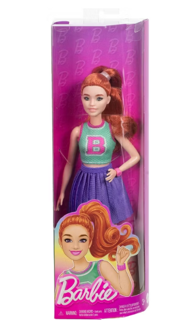 Barbie Fashionistas 11.7" Doll #232 in Jersey Top Pleated Purple New with Tag