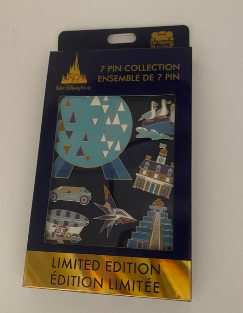 Disney Parks WDW 50th Magical Celebration Limited Pin Set of 7 New with Box
