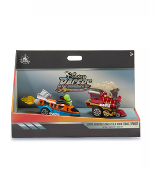 Disney Parks Racers Set Goofy Monorail Dragster & Main Street Express New w Box