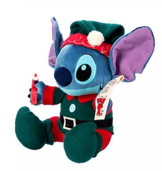 Disney Parks Stitch Elf I've Been Good Holiday Christmas Plush New with Tag