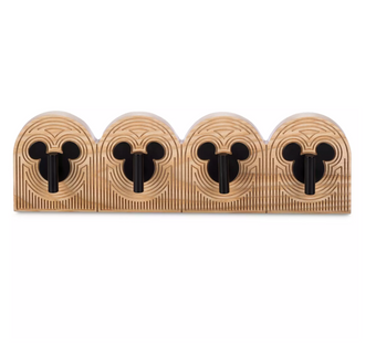 Disney Parks Home Collection Mickey Icon Wood Hook Rack New