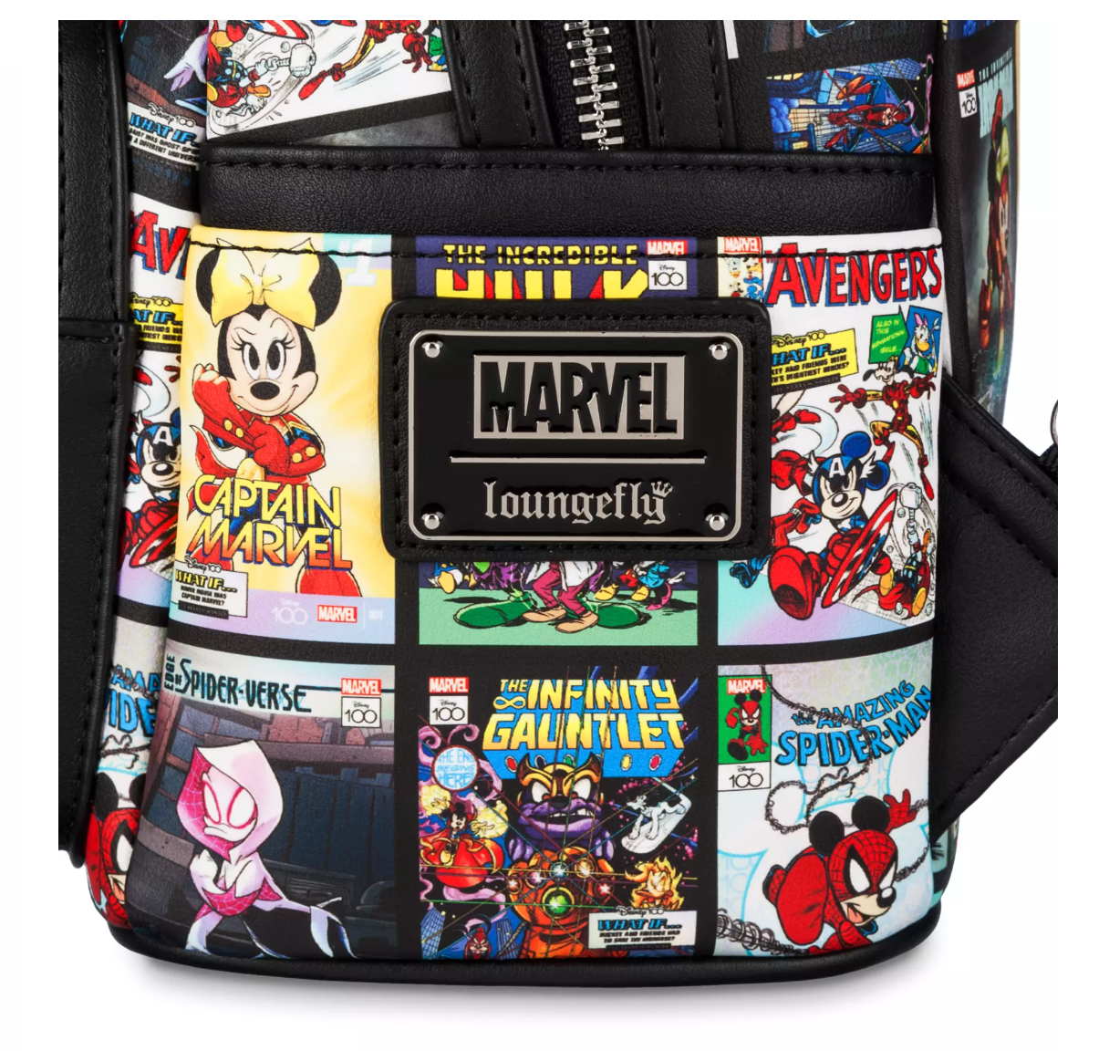 Disney Disney100 Mickey and Friends Marvel Comics Loungefly Mini Backpack New