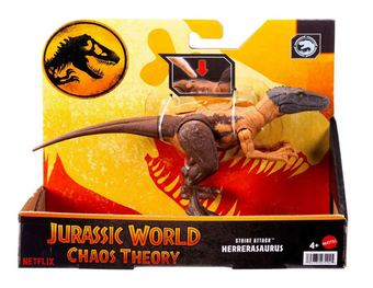 Jurassic World Strike Attack Herrerasaurus Dinosaur Action Toy Chaos Theory New