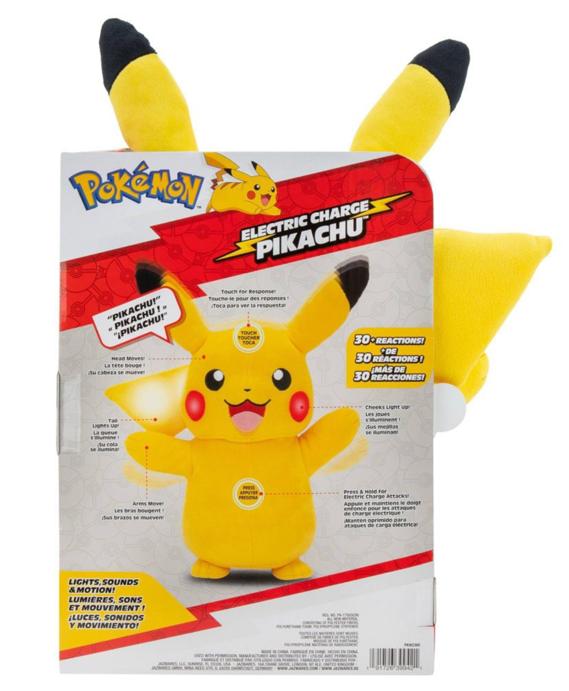 Pokemon Electric Charge Pikachu Plush New with Tag