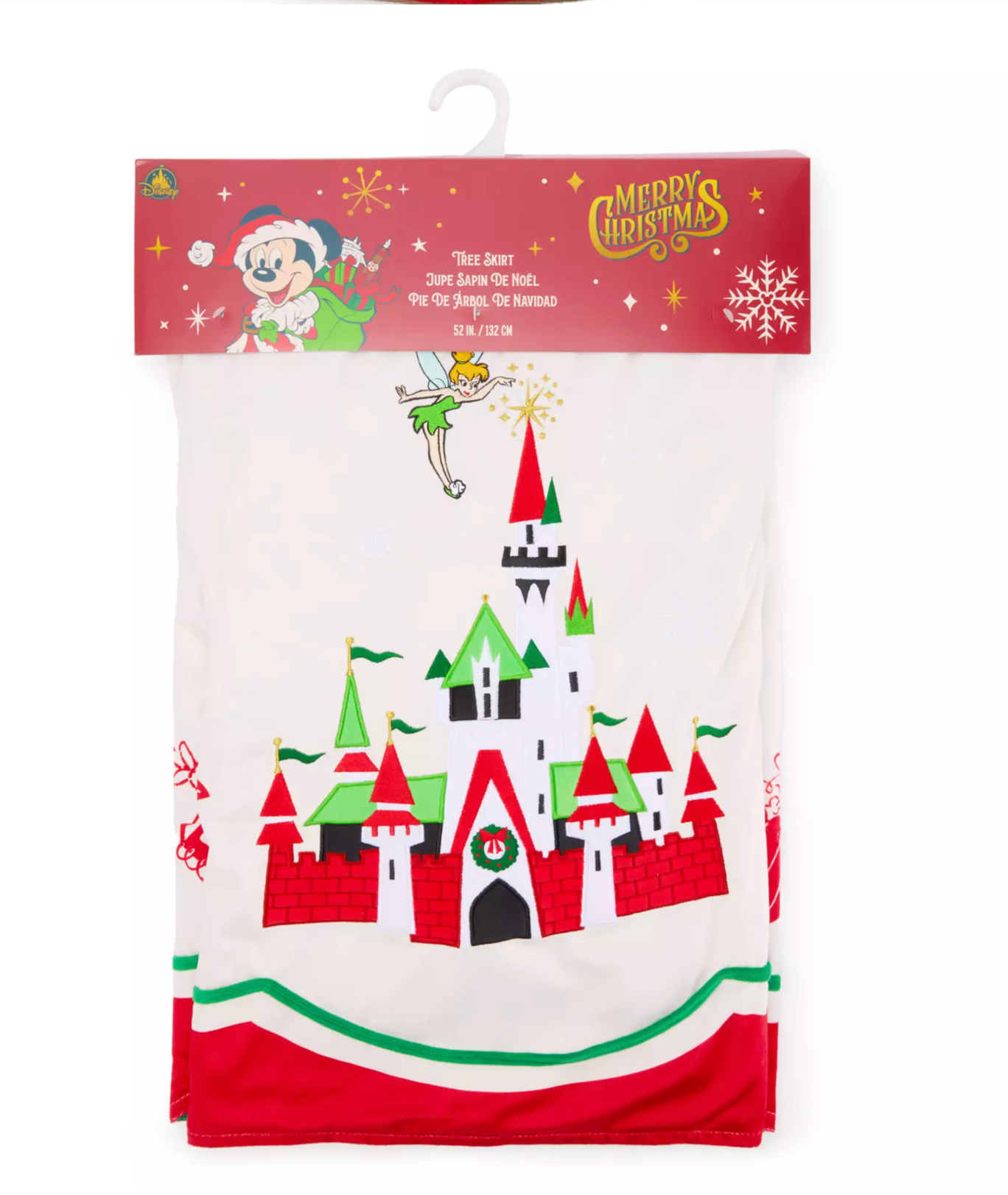 Disney Parks Tinker Bell and Fantasyland Castle Holiday Tree Skirt New