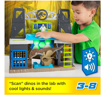 Fisher Price Imaginext Jurassic World Dinosaur Toys Scan and Glow Dino Playset