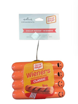 Hallmark Oscar Mayer Classic Wieners Shatterproof Christmas Ornament New w Tag