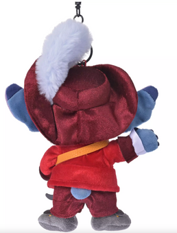Disney Halloween Villains Stitch as Captain Hook Plush Keychain Bag Charm New