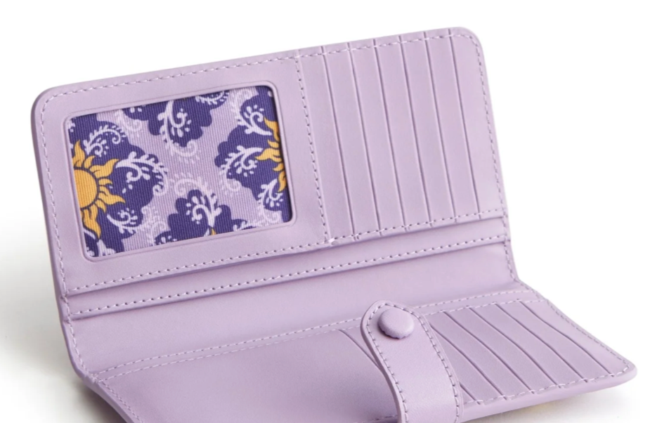 Vera Bradley Disney Tab Wallet Rapunzel On Purple Rhapsody Leather New With Tag