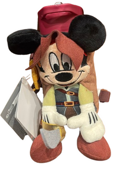 Disney Parks Pirates of the Caribbean Mickey Mouse Plush Bottle Carrier New Tag