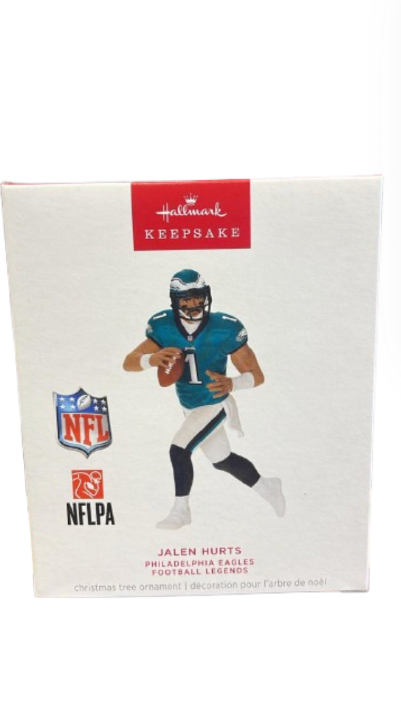 Hallmark 2025 Keepsake NFL Philadelphia Eagles Jalen Hurts Christmas Ornament N