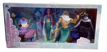 Disney Parks Princess Ariel Mermaid Ursula Triton Gift Set New With Box