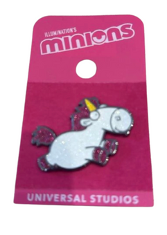 Universal Studios Despicable Me Fluffy Unicorn Glitter Enamel Pin New With Card