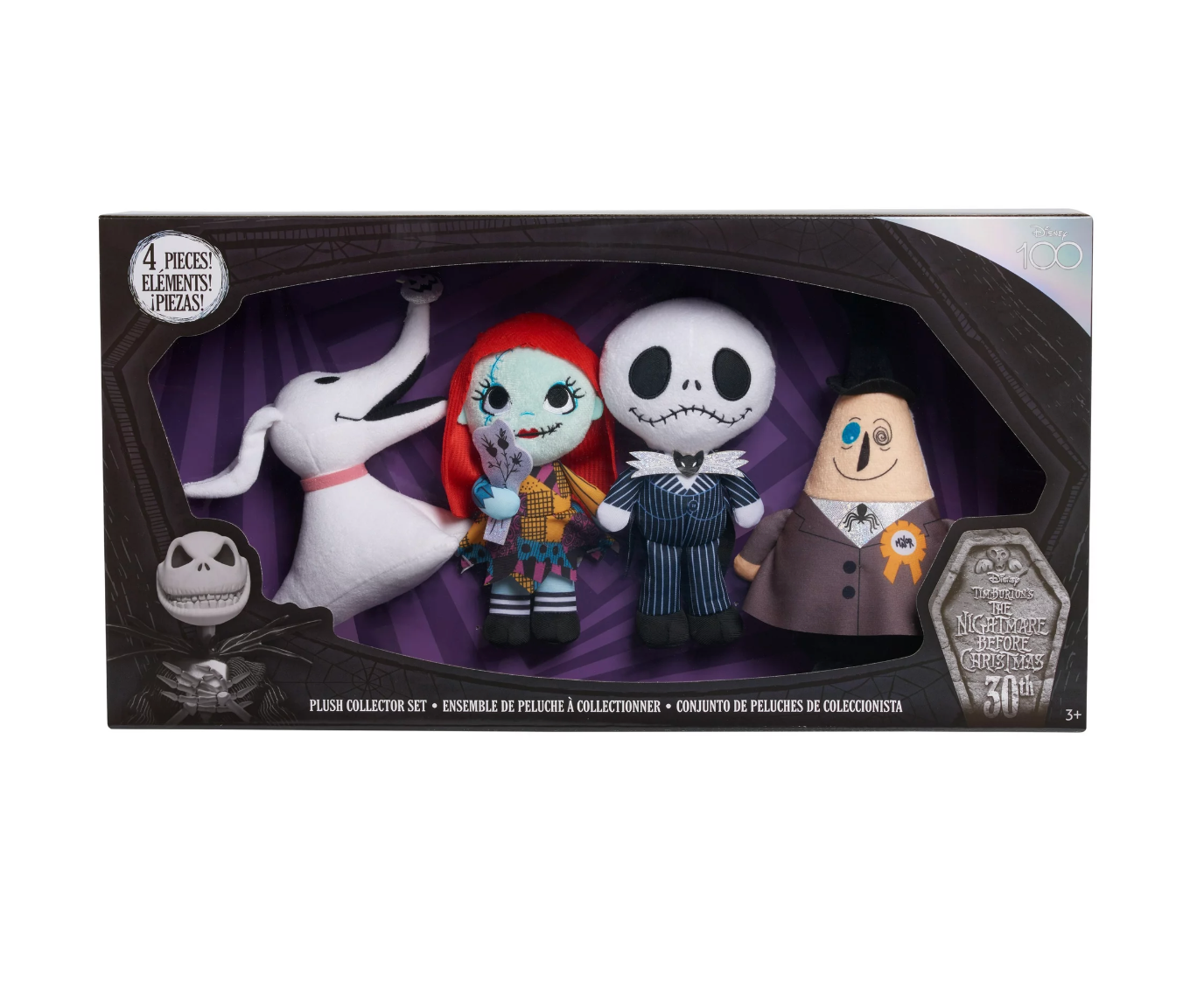 Disney 100 The Nightmare Before Christmas 4 Piece Plush Collector Set New w Box