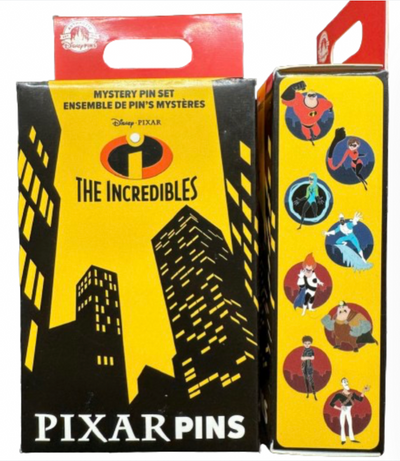 Disney Parks Pixar The Incredibles Mystery Pin Blind Pack – 2-Pc. Pin New With Card
