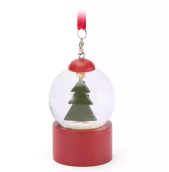 Disney Parks Mickey Holiday Snowglobe Christmas Ornament New with Tag