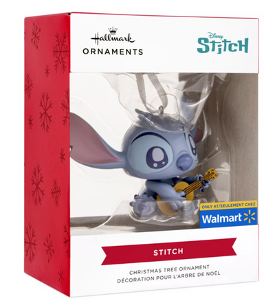 Disney Hallmark Stitch with Guitar Christmas Tree Ornament New
