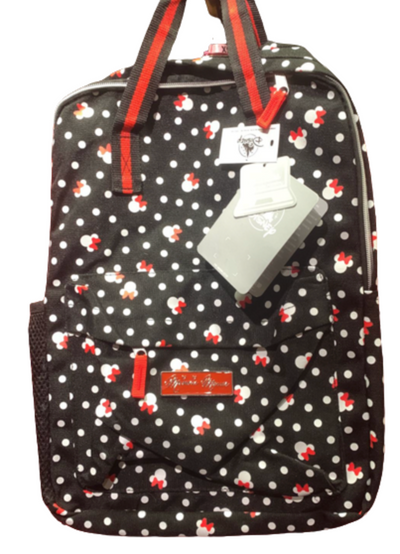 Disney Parks Minnie Mouse Dots Black Backpack New With Tag