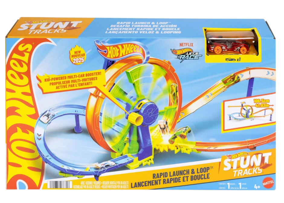 Hot Wheels Rapid Launch & Loop Playset Die-Cast Car Toy New With Tag
