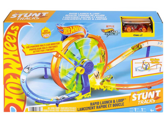 Hot Wheels Rapid Launch & Loop Playset Die-Cast Car Toy New With Tag
