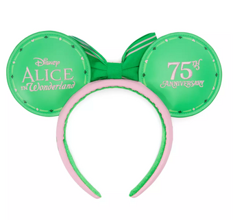 Disney Alice in Wonderland 75th Anniversary Ear Headband for Adults New with Tag