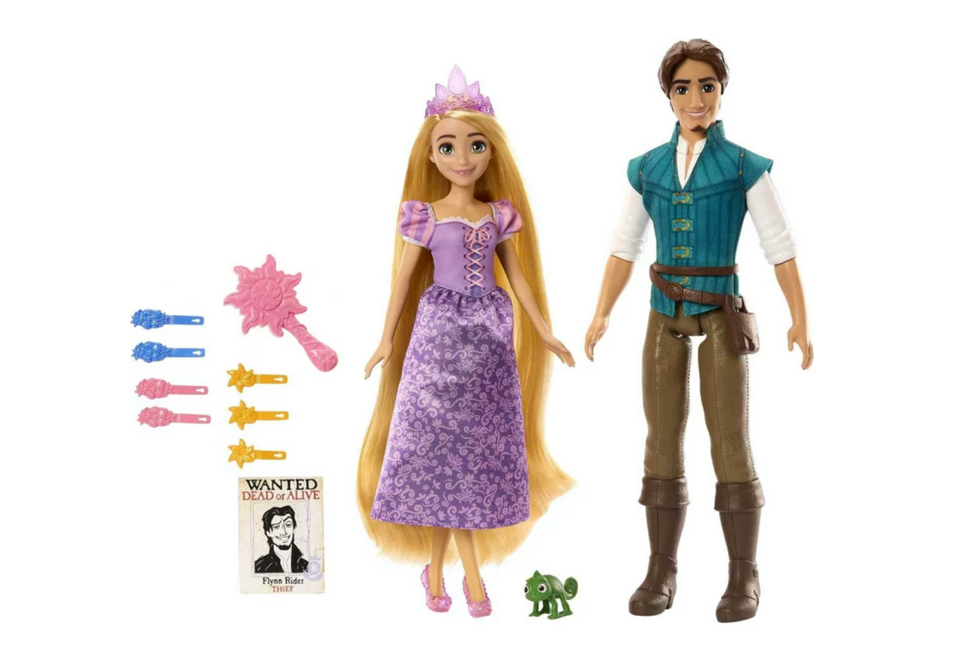 Disney Princess Rapunzel and Flynn Rider Dolls and Accessories Toys Doll New