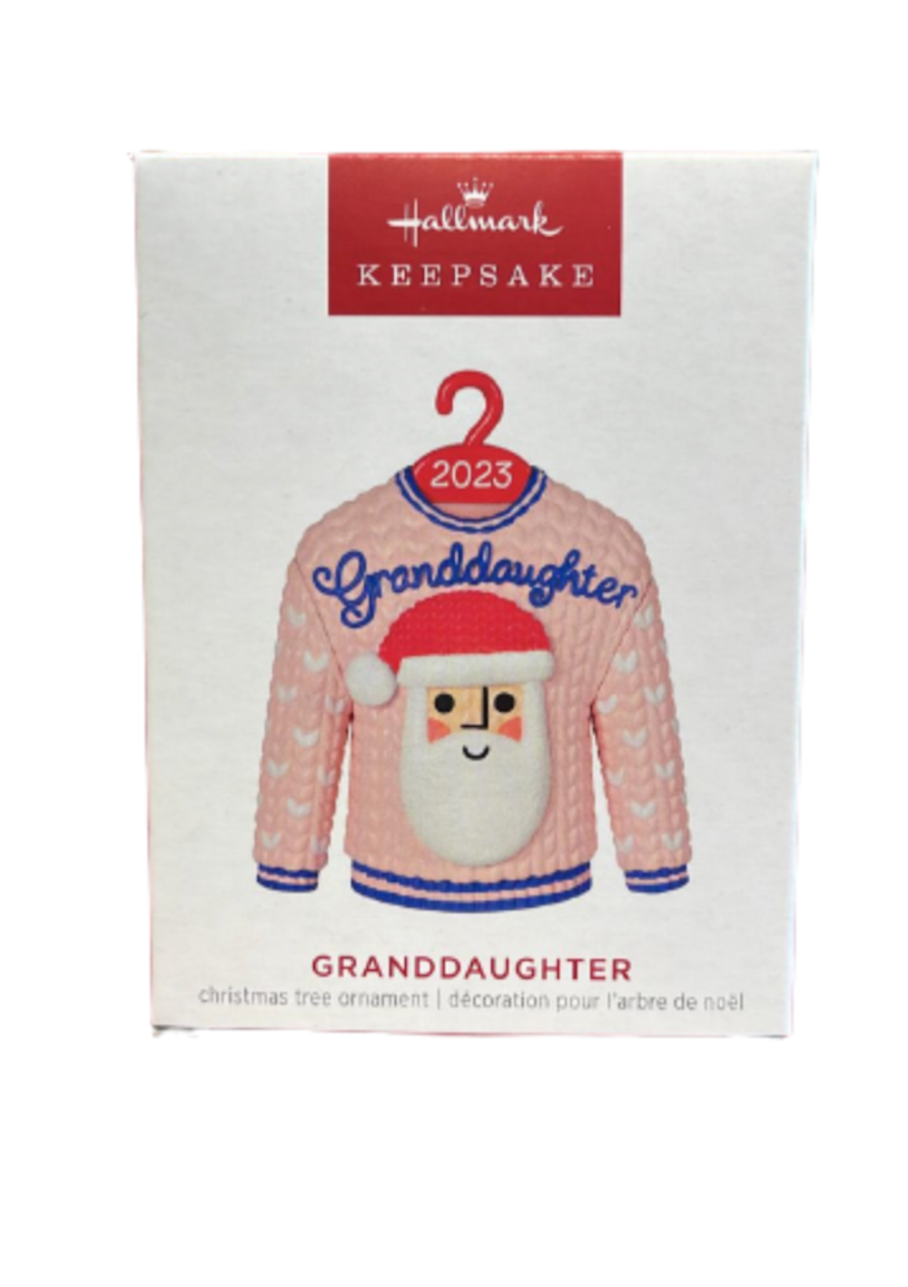 Hallmark 2023 Keepsake Granddaughter Christmas Sweater Ornament New with Box