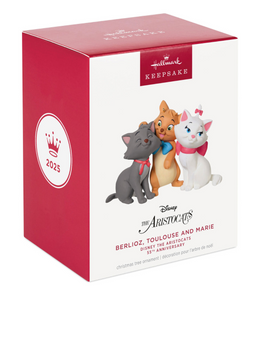 Hallmark Keepsake 2025 The Aristocats 55th Berlioz Toulouse Marie Ornament New
