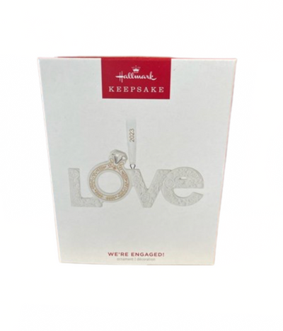 Hallmark 2023 Keepsake We're Engaged! Christmas Porcelain Ornament New with Box