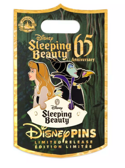 Disney Parks Aurora and Maleficent Pin Sleeping Beauty 65th Limited New W Card