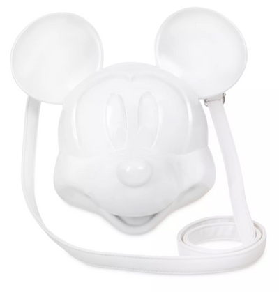 Disney Parks Mickey Mouse Molded Loungefly Crossbody Bag – White New W Tag
