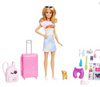 Barbie Doll and Accessories Travel Set with Puppy Toy New with Box