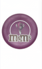 M&M's World Purple Silhouette Character Melamine Satin Finish Plate New