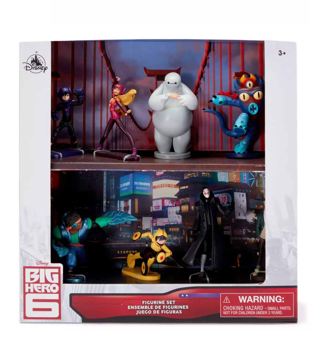 Disney フィギュア Disney Parks Big Hero 6 Hiro Baymax Tadashi Figurine Playset Toy