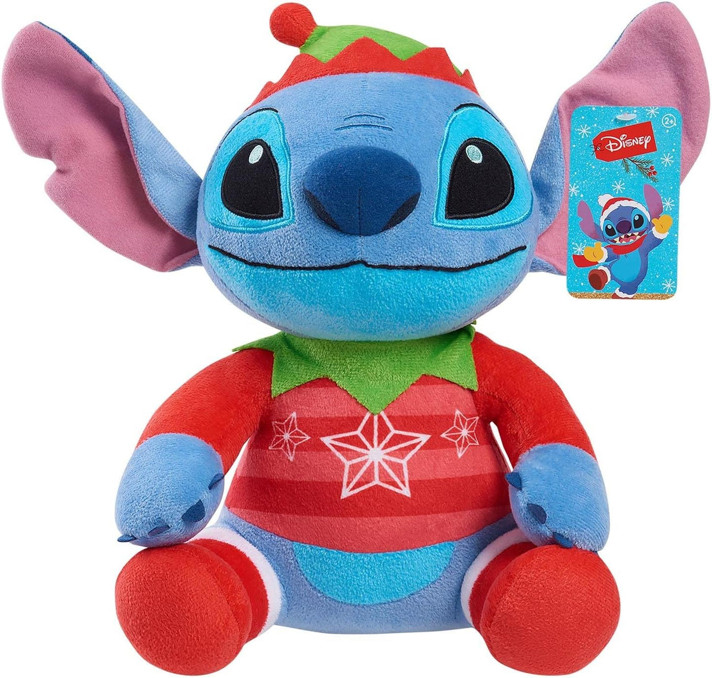 Disney Holiday Stitch with Snowflake Sweater Large Plush New with Tags