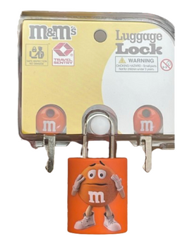 M&M's World Character 2026 Orange Luggage Lock With 2 Keys New Sealed