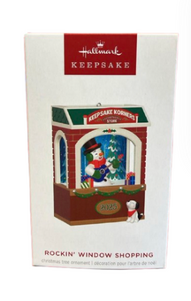 Hallmark 2025 Keepsake Rockin' Window Shopping Musical Christmas Ornament New