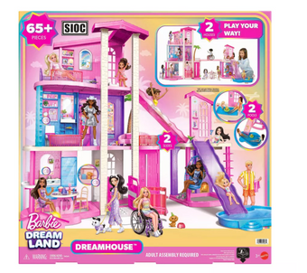 Barbie Dream House Dollhouse 2026 Pools Slides Elevator with 3 Levels 65+ Pieces