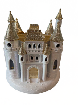 Bath and Body Works Disney Princess Castle Light Up Pedestal 3Wick Candle Holder