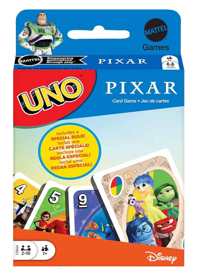 Disney Parks Mattel Games UNO Pixar Card Game with 112 Cards Toy New with Tag