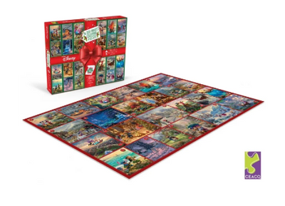 Ceaco Thomas Kinkade Disney 1000pcs 24-Day Advent Calendar Jigsaw Puzzle New Box
