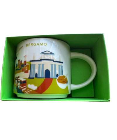 Starbucks You Are Here Bergamo Italy Ceramic Coffee Mug New with Box